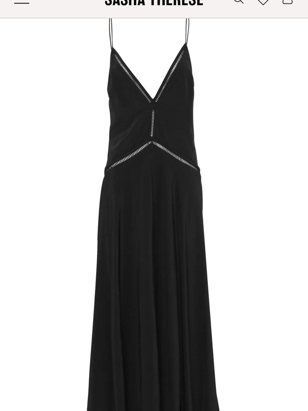 Sasha Therese Black Backless Strappy Maxi Dress - Picture 6 of 6
